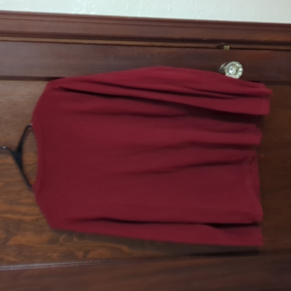 Lane Bryant Red Long Sleeve Button Front Cardigan Size 14/16 - Picture 4 of 4